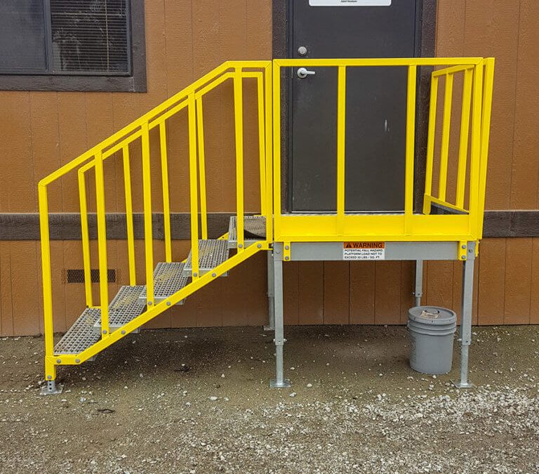 Need Stairs for Your Job Site Trailer? Northern Platforms has You Covered! 